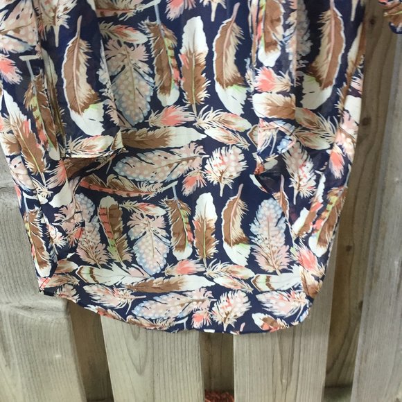 Rachael & Chloe blue kimono style open blouse - size M - Picture 4 of 8